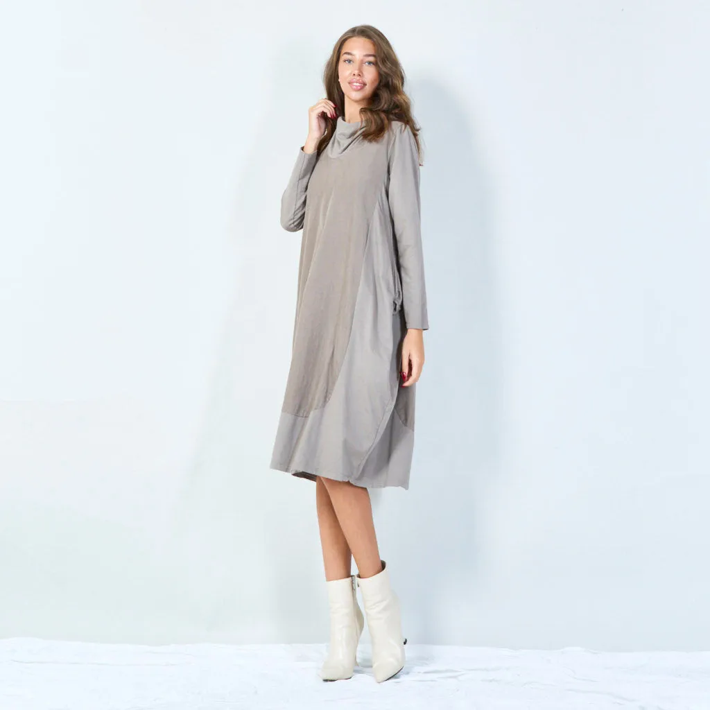 Cozy oversized draped hoodie dress wholesale
