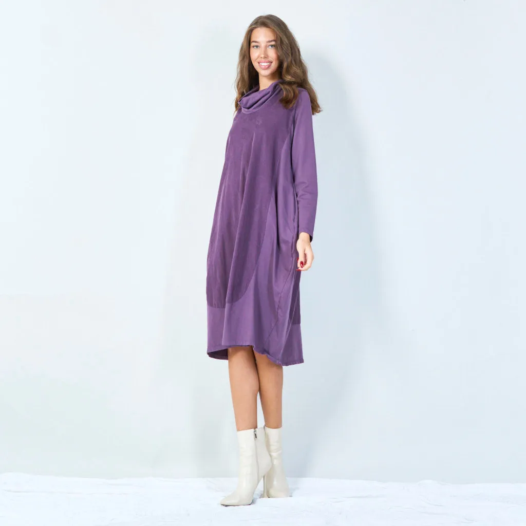 Cozy oversized draped hoodie dress wholesale
