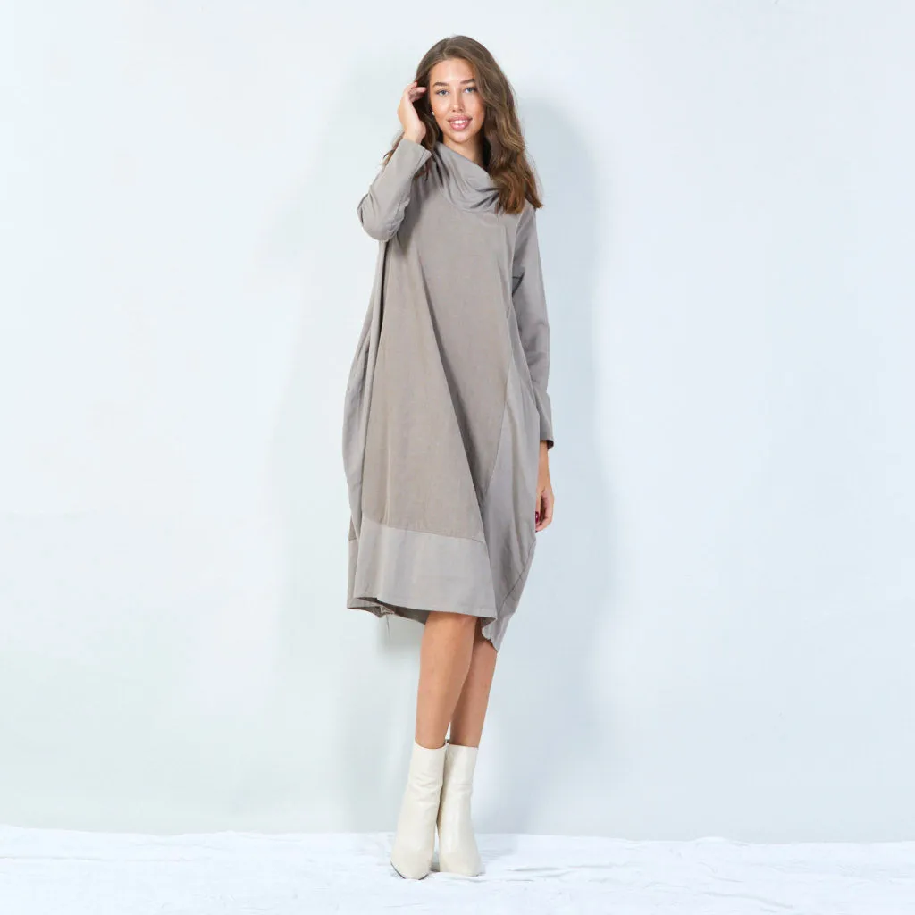 Cozy oversized draped hoodie dress wholesale