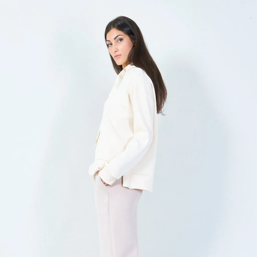 Cozy pullover hoodie with long drawstrings wholesale