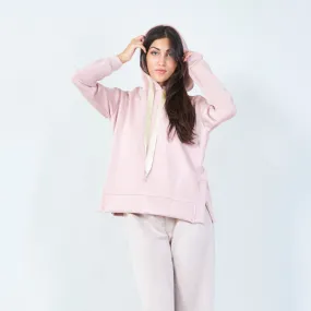 Cozy pullover hoodie with long drawstrings wholesale