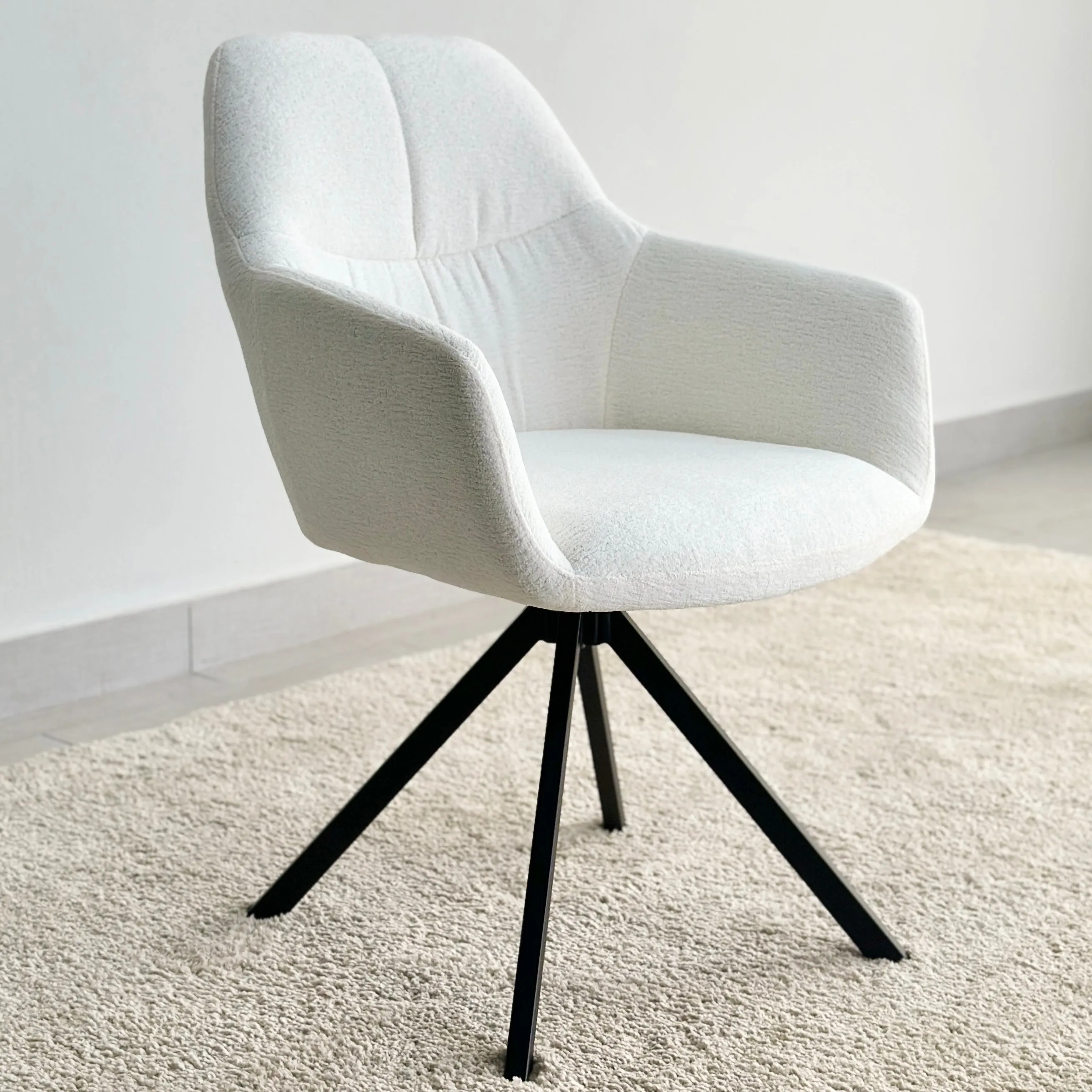 Criss Cross White Top White Legs Dining Table Set