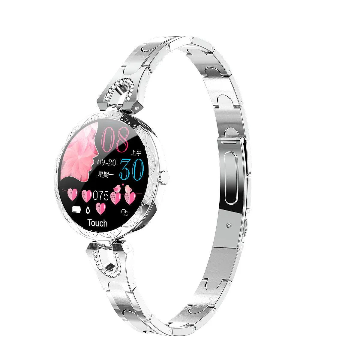 Fashionable Women’s Waterproof Smart Watch with Heart Rate Monitor