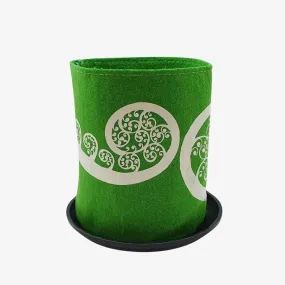 Fern Frond Ecofelt Grow Bag White Print on Light Green