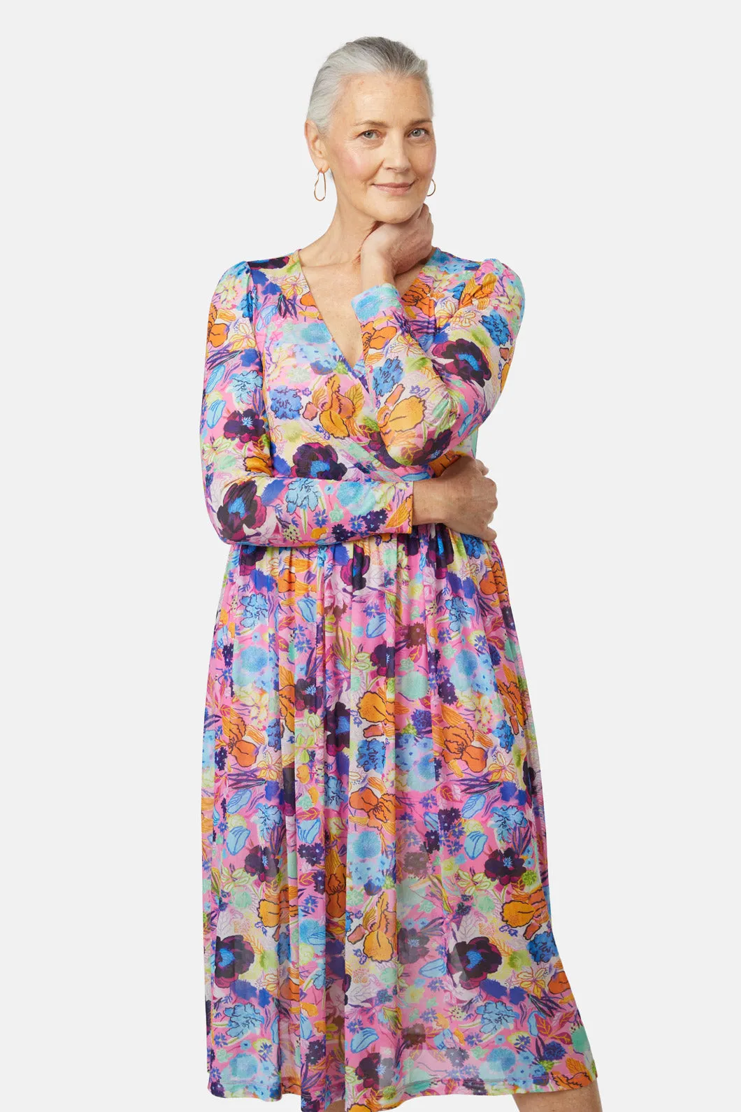 Flora Rosa Mesh Dress