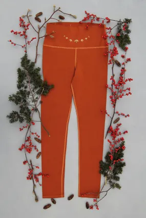 Golden Shroom Moon Forest Fiber Leggings