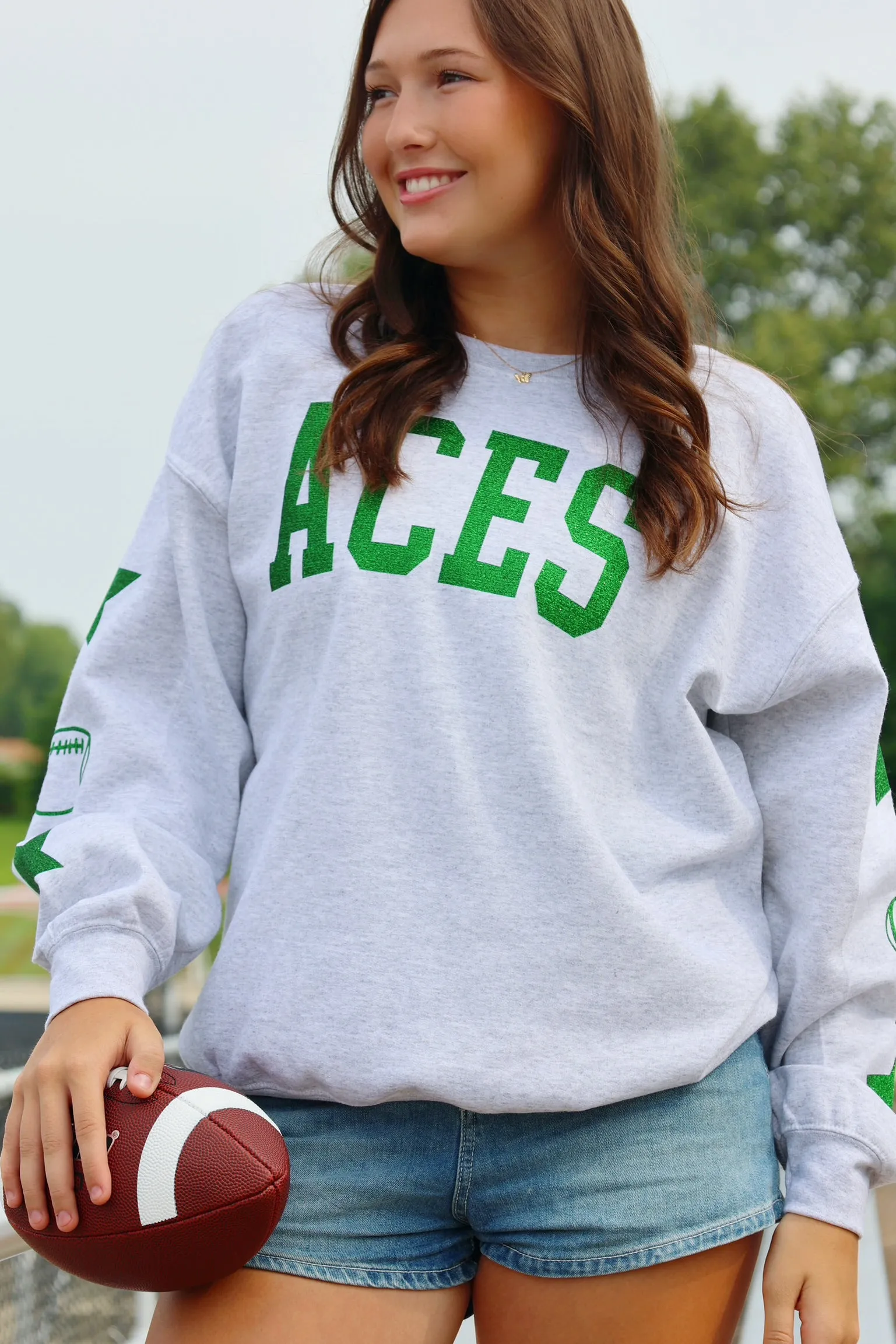 High School Glitter Sweatshirt- ACES