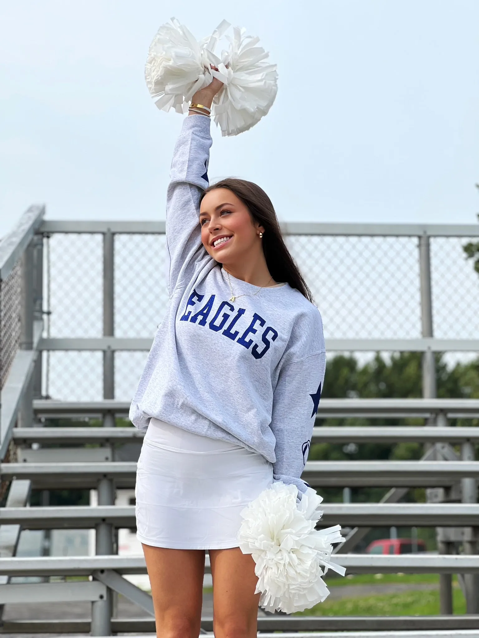 High School Glitter Sweatshirt- Eagles