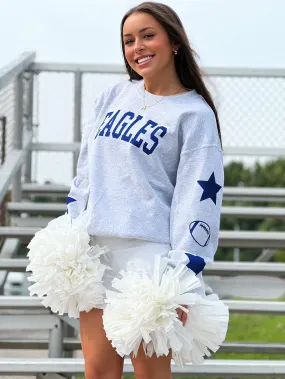 High School Glitter Sweatshirt- Eagles