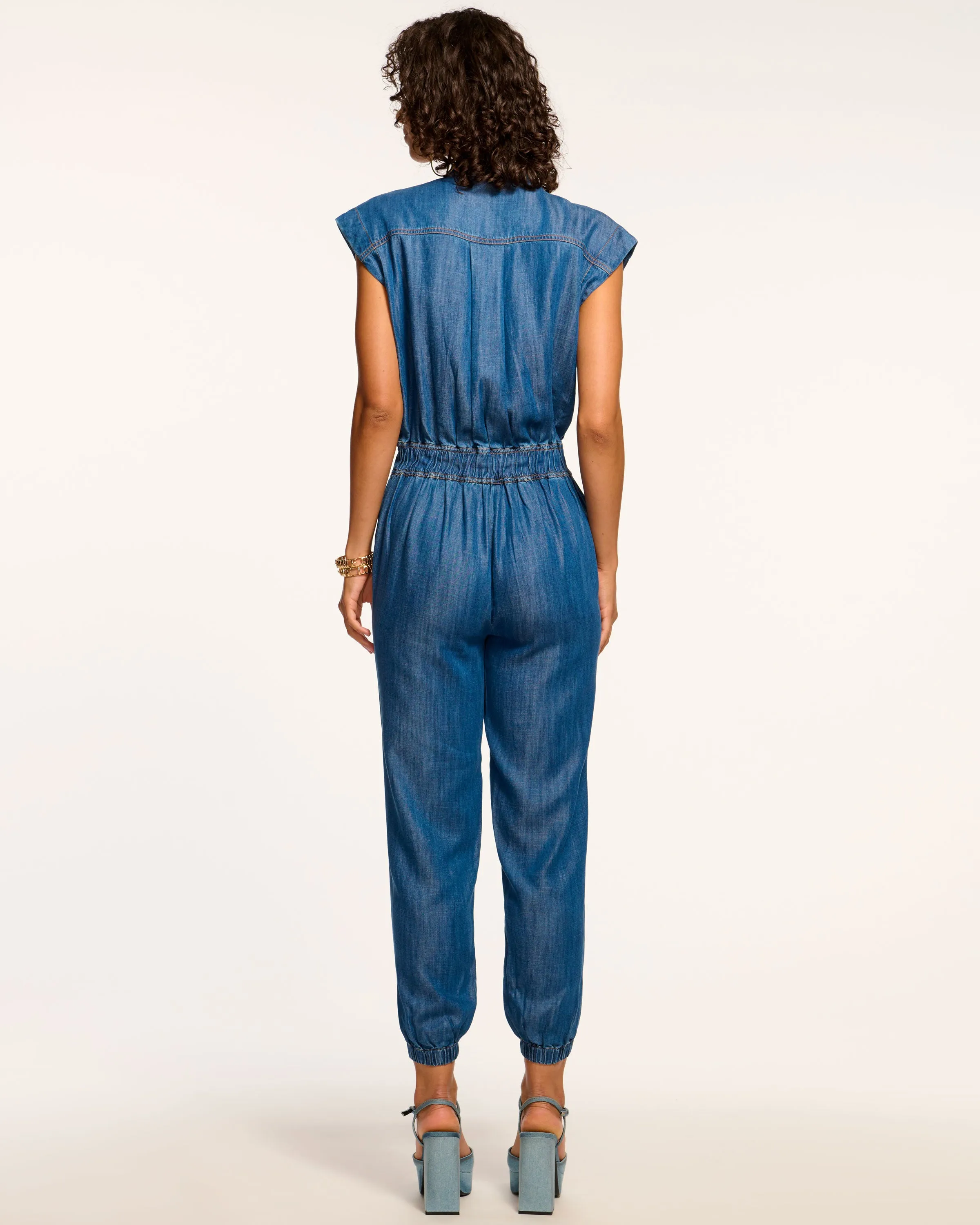 Hoss Relaxed Chambray Jumpsuit