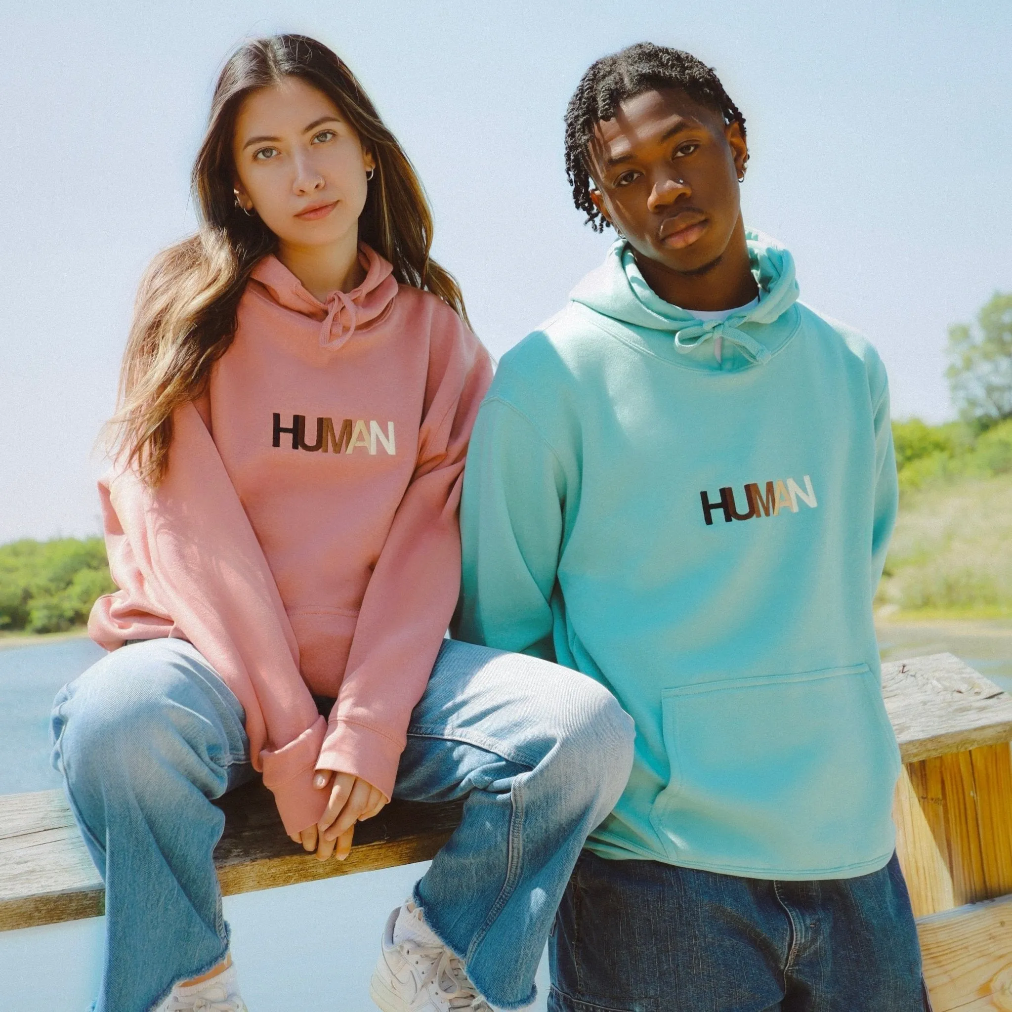 Human Embroidered Hoodie