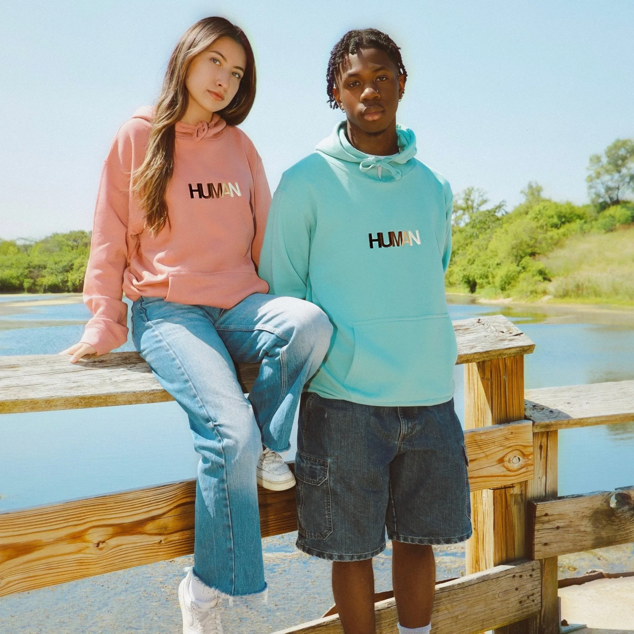 Human Embroidered Hoodie