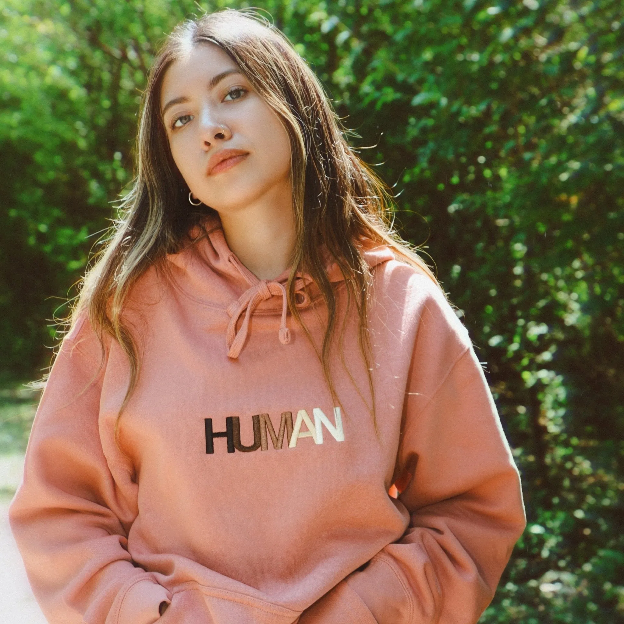 Human Embroidered Hoodie
