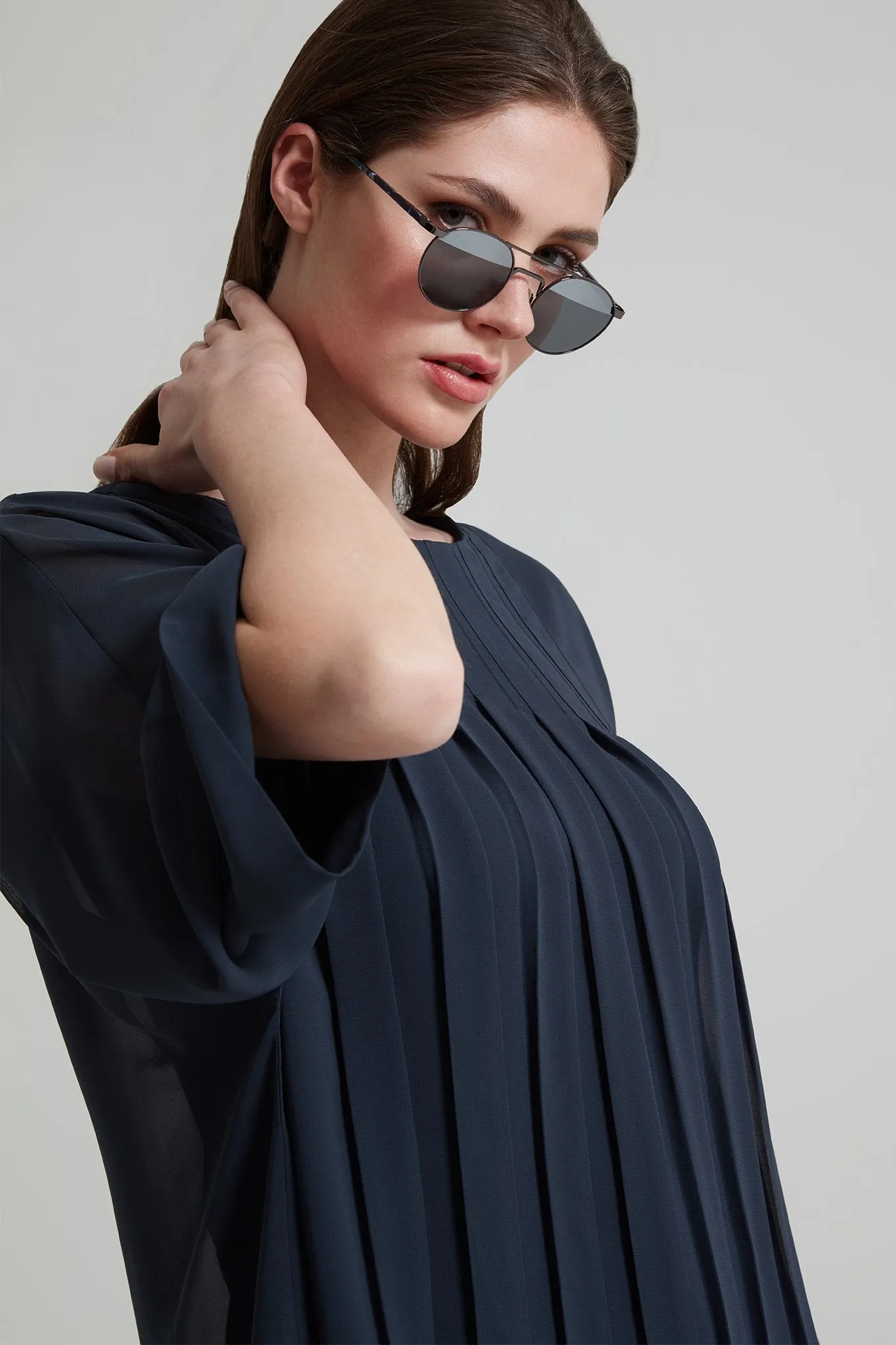 Incognito 2: Round-Frame Gunmetal-Tone Metal Split-Mirrored Sunglasses