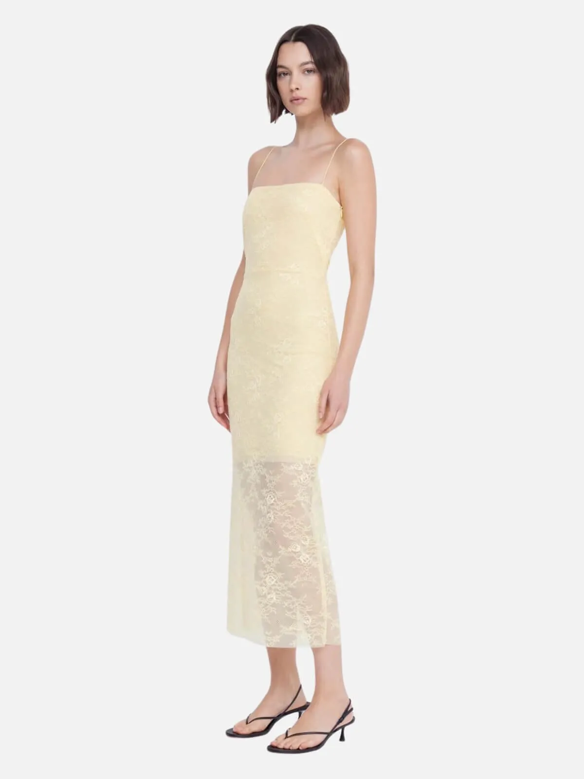 Juliette Column Midi Dress - Butter Yellow