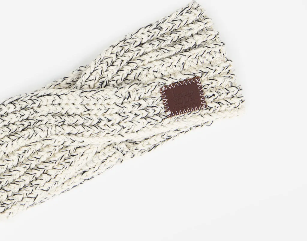 Kids Black Speckled Criss-Cross Knit Headband