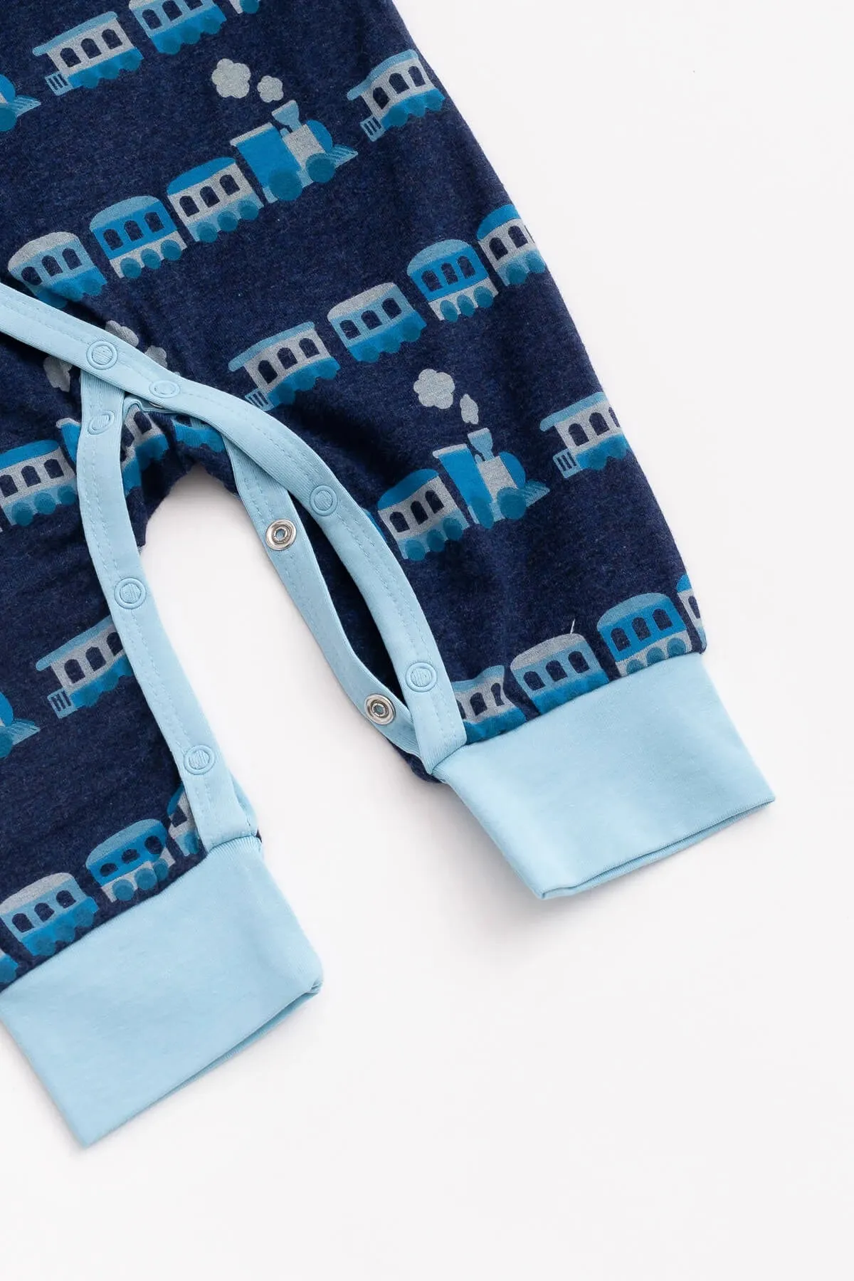 Kimono Tie One-Piece_Blue Trains