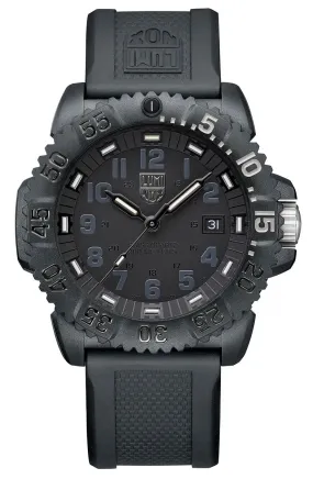 Luminox Navy Seal CARBONOX Black Rubber Strap Black Dial Date Divers Quartz Mens Watch XS.3051.GO.NSF