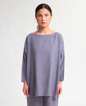 Mafalda-Jane Organic Cotton Top In Blue