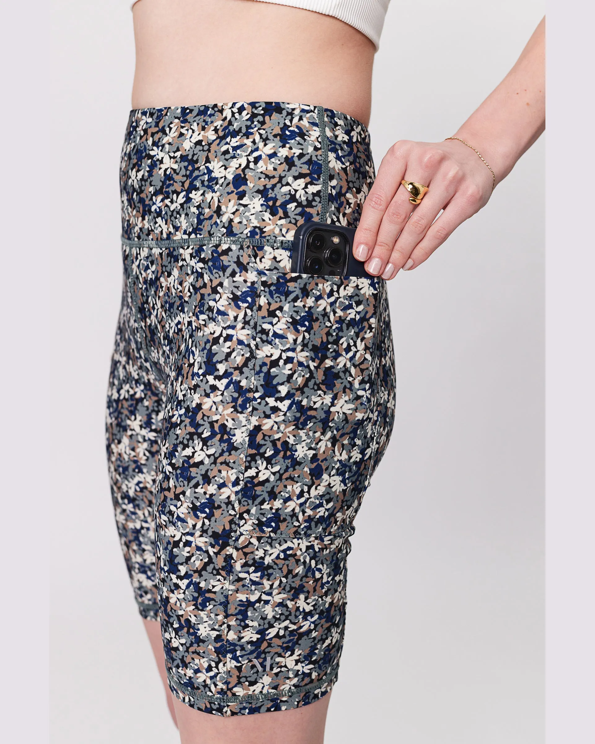 Marlow Circuit Pocket Bike Short - Jasmine Print