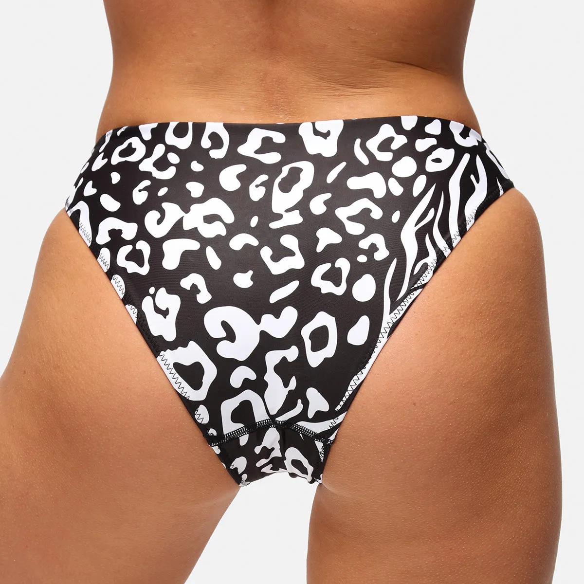 Monochrome Safari Tikini Bottoms