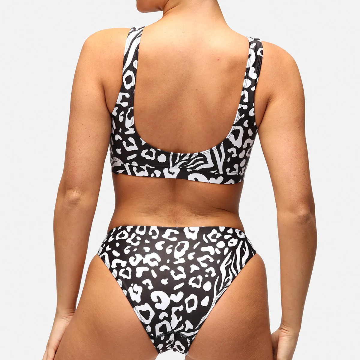 Monochrome Safari Tikini Bottoms