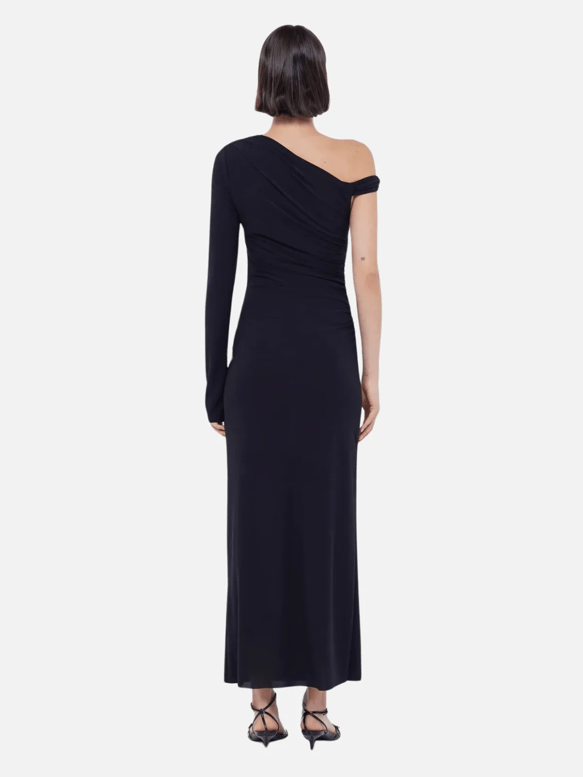 Nabila Asym Midi Dress - Black