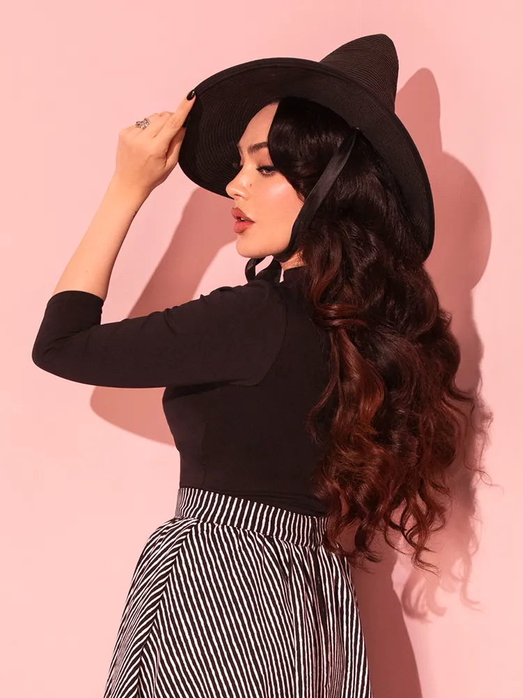 Pumpkin King Glow in the Dark 3/4 Sleeve Top in Black and White - Vixen by Micheline Pitt