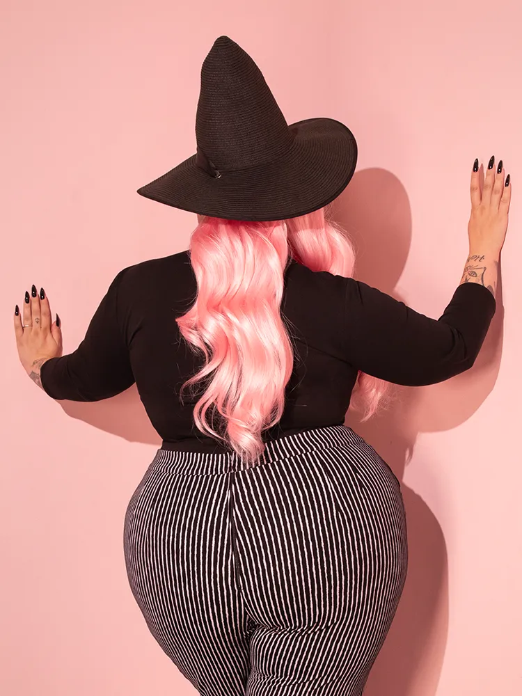 Pumpkin King Glow in the Dark 3/4 Sleeve Top in Black and White - Vixen by Micheline Pitt