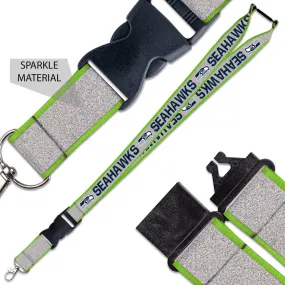 Seattle Seahawks 1 Buckle Glitter Lanyard