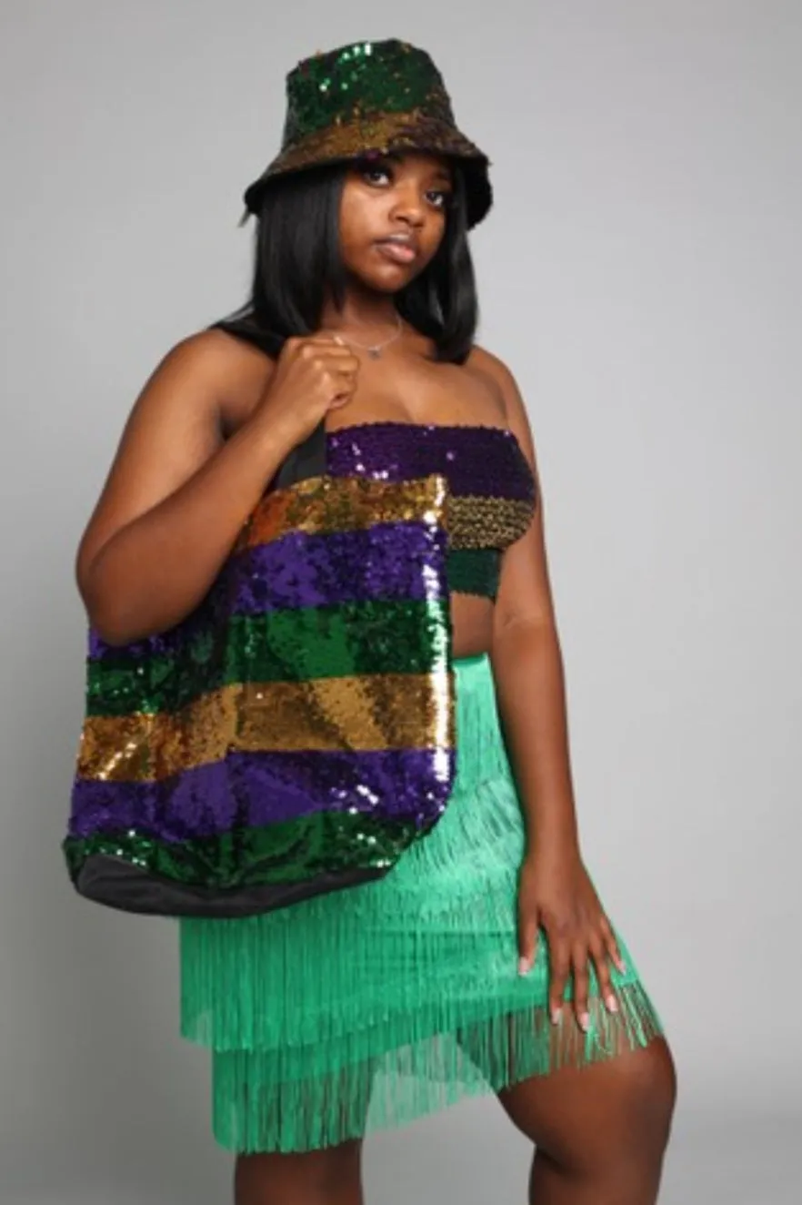 The Mardi gras large tote bag