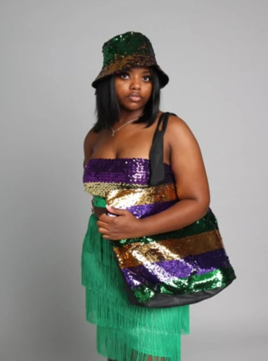 The Mardi gras large tote bag