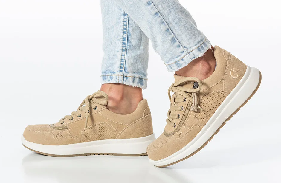 Women's Tan Suede BILLY Comfort Joggers