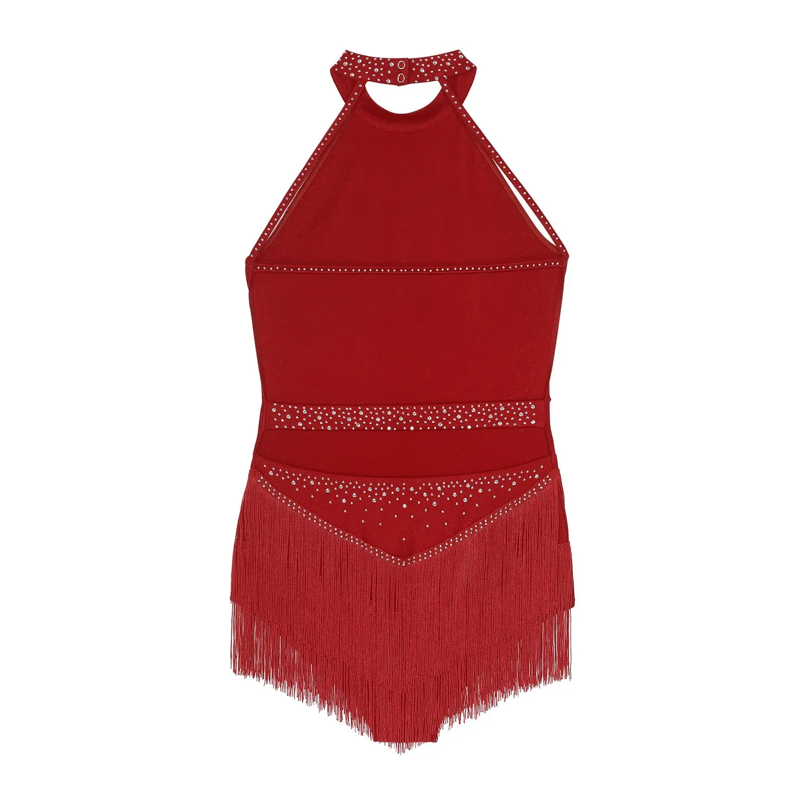 Women's Tassel Fringe Latin Dance Leotard Dress